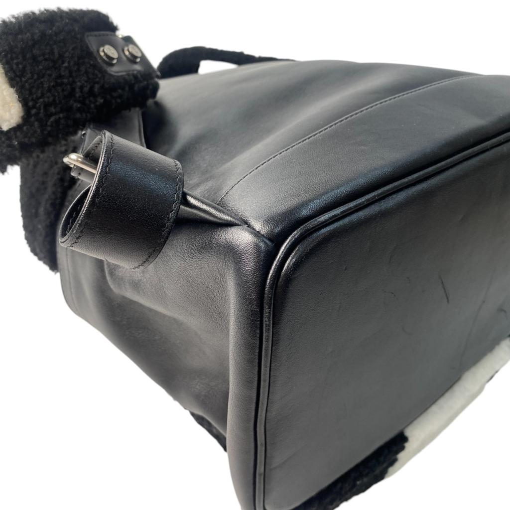 Used MCMBackpack Â· Daypack Black/white leather/Mouton Women