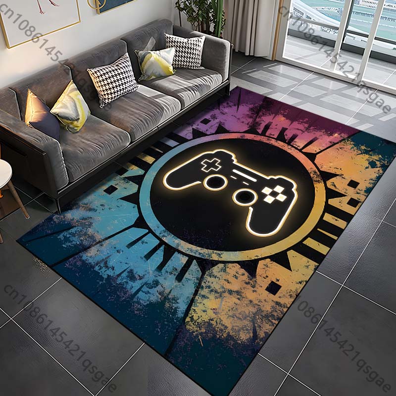 15 Sizes Modern Gamer Carpet Rug for Bed Room Living Room Bathroom Mat Creative Door Mat Cloakroom Home Decor Play Room Area Rug