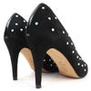 Great CHANEL pumps COCO Mark Faux Pearl Patent Leather Suede black 36 G33423 Used