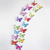 18 Pcs 3D Butterfly Wall Decor Self-Adhesive Butterfly Wall Stickers 3 Sizes Removable Room Mural Decals for DIY Crafts Bedroom Wedding Photo Prop