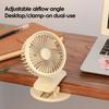 Rechargeable Clip Fan with LED Light Quiet Small Desk Fan 360 Degree Adjustable 3 Speeds Mini Personal Table Fan for Bed Office Camping