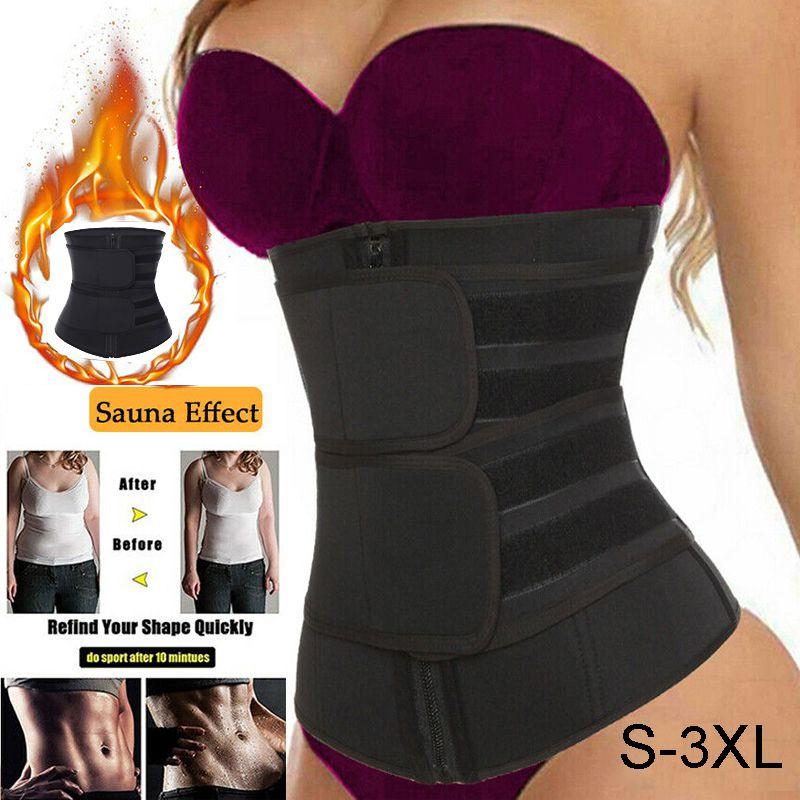 Women Waist Trainer Neoprene Belt Sauna Sweat Body Shaper Tummy Control Slimmer With Scientific Design And Back Support