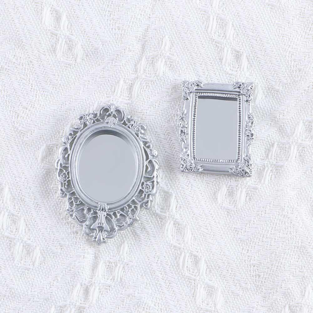 Doll House Decor 1/12 Mini Victorian Tiny Furniture Ornament Dollhouse Mirror Miniature