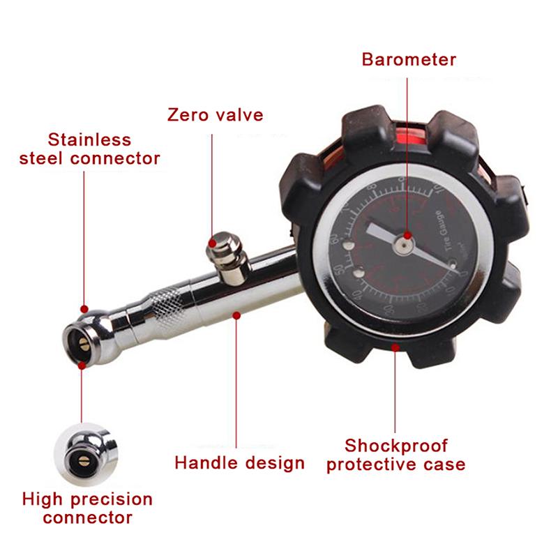High Accuracy Tire Pressure Gauge 100 Psi For Accurate Car Air Pressure Tyre Gauge For Car Truck And Motorcycle