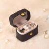 Compact Mini Ring & Earring Travel Storage Box - Elegant Jewelry Organizer
