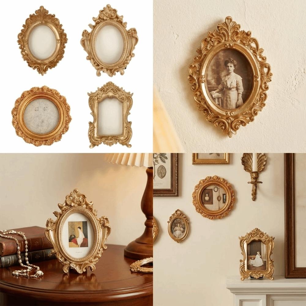 Elegant Vintage Picture Frame Ornate Details Can Be Placed Victorian Photo Frame Resin Can Be Hung Gold Antique Frame
