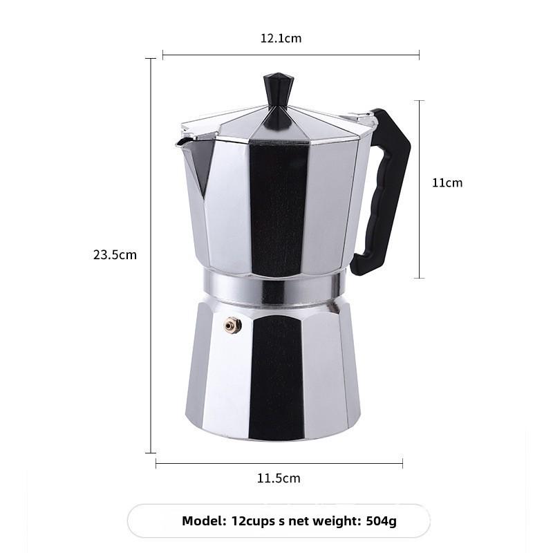 Italian Octagonal Mocha Pot - Aluminum Coffee Maker for European Brewing