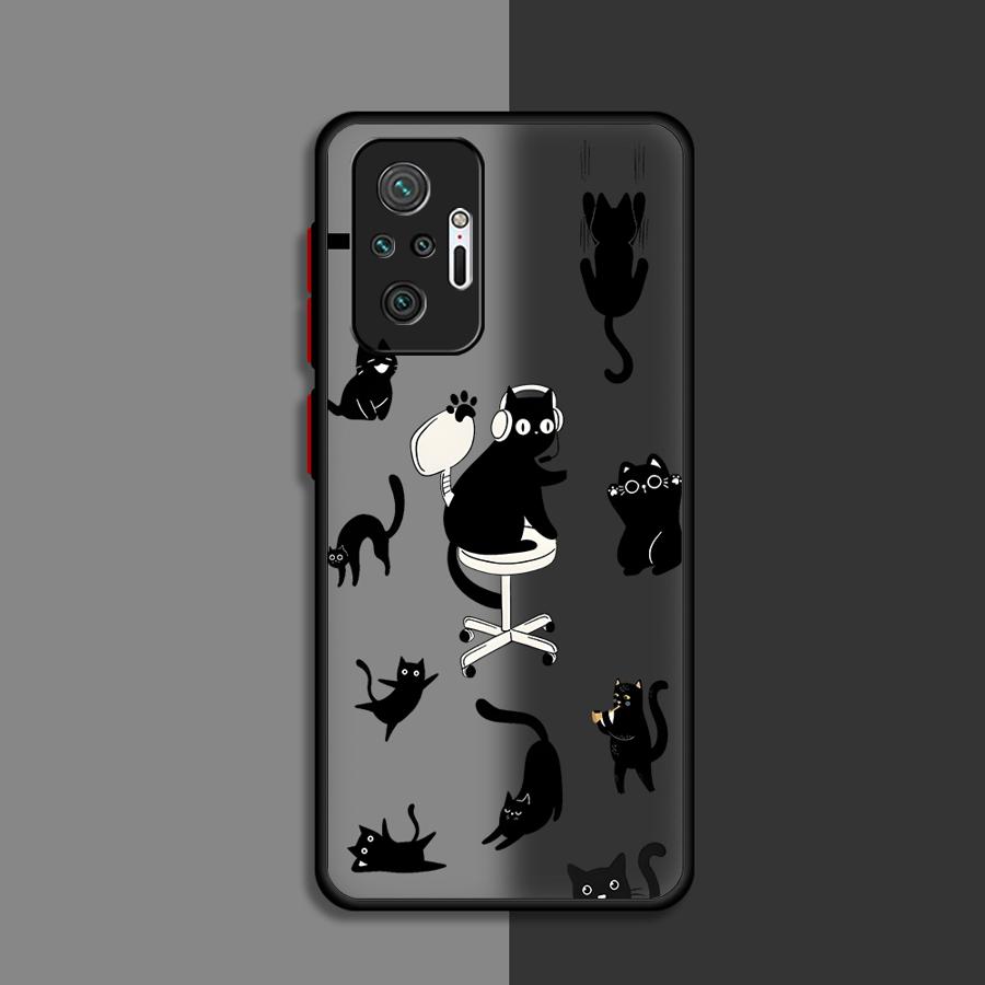 Case for Xiaomi Redmi Note 14 10 11 12 13C A4 14C 9S 13 Pro Plus Funda Back Phone Cover Cute Cartoon Cat