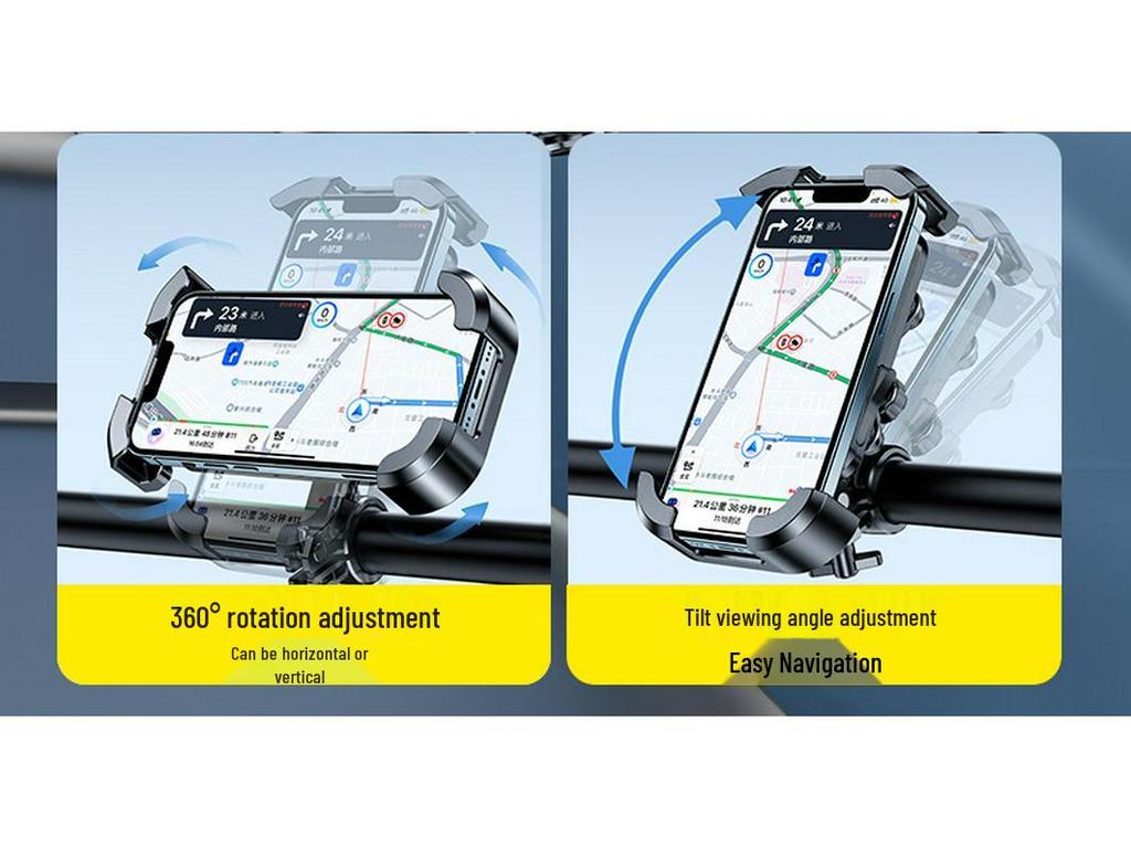 2026 Shockproof Electric Vehicle Phone Mount: Anti-shake Rearview Mirror Style Cycling Bracket
