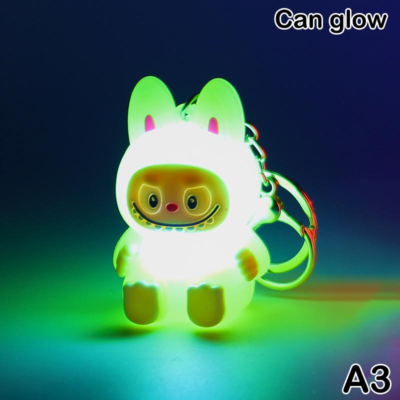 

Каваи Лабубу Флэш Брелок Подвеска Брелок Монстр Светящийся в темноте Подвеска для сумки Мобильная подвеска DIY Украшение Подарок-сюрприз Игрушка A3 жёлтый