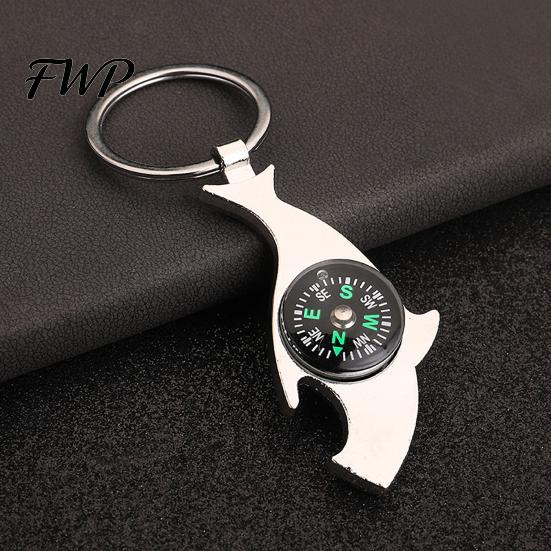Heart-shaped Compass Keychain Alloy Mini Bag Charm Outdoor Adventure Gear Camping Backpack Gift for Hikers