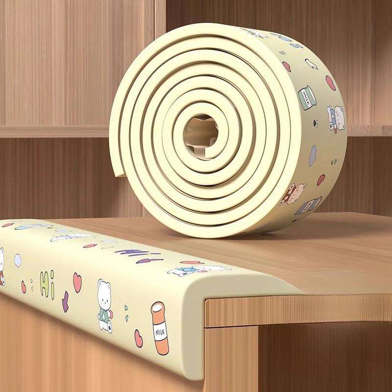 Dětská lišta na ochranu okenního parapetu a hrany stolu 2m Bezpečnostní polštářek proti kolizím pro miminka Pružná měkká ochrana rohu stěny Měkký nárazník