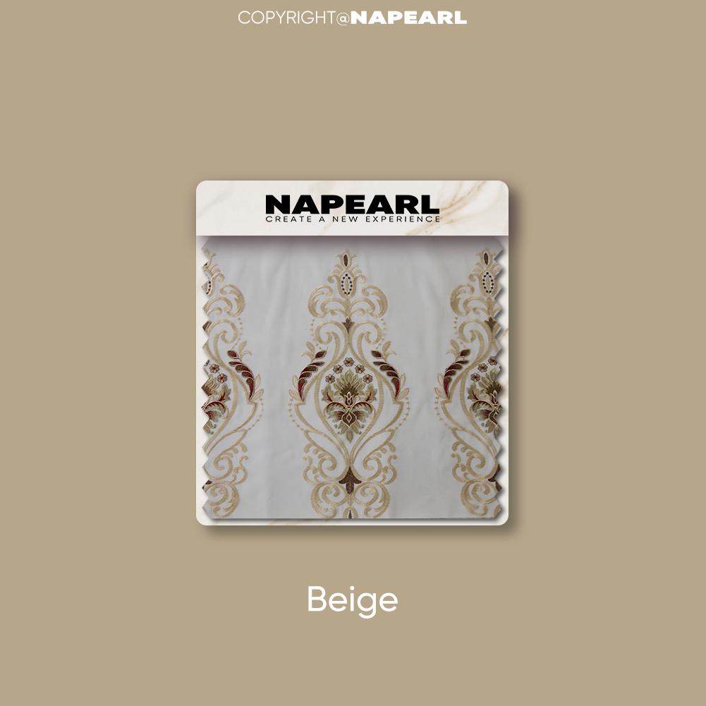 1 шт. NAPEARL европейские роскошные универсальные полузатемняющие вышитые удобные шторы и прозрачные занавески для гостиной спальни домашнего декора Tulle-100x200cm бежевый