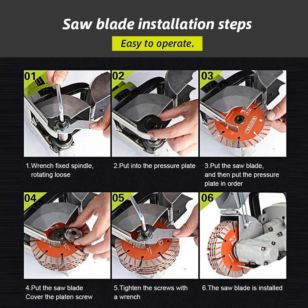 4000W 220V Electric Wall Chaser Groove Cutting Machine Wall Slotting Machine Steel Concrete Circular Saw Electric Tool Set