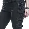 Women Pants Drawstring Eyelet Punk Ladies Slim-fitting High Stretch Pencil Pants for Sports
