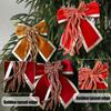 Christmas Decorative Knots 25x25cm Red Velvet Ribbon Bows Large Size Plush Bow Flower Craft Christmas Tree Ornaments Deco Noel
