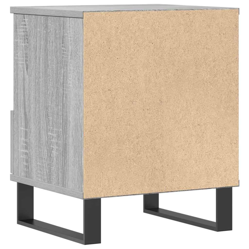 Nightstand Gray Sonoma 40 x 35 x 50 cm Engineered Wood