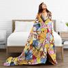 Winnie the Pooh Cartoon Blanket Piglet Tigger Eeyore Flannel Funny Breathable Throw Blankets for Home Spring/Autumn,