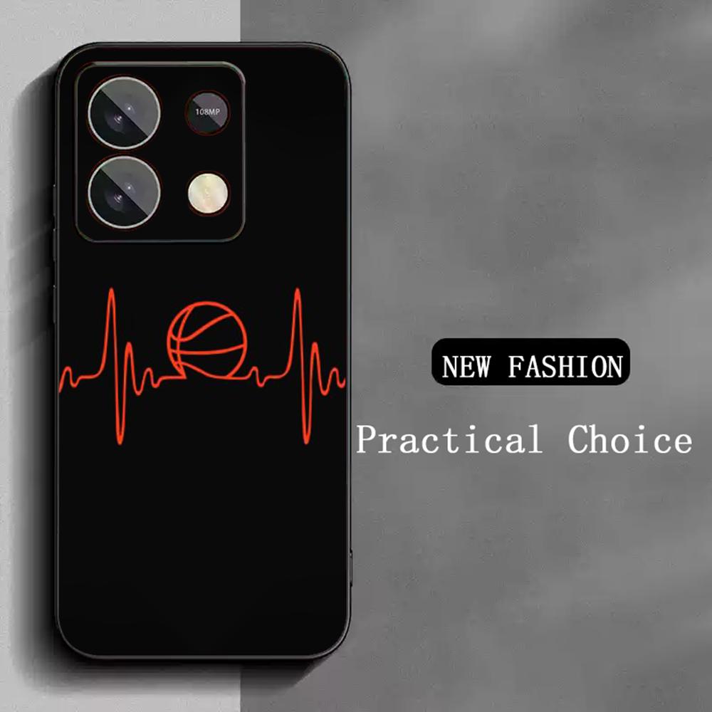 Super Cool Basketball Fashion Design Phone Case For Redmi Note 14 13 12 11 Pro Plus S 5G 14C A3 Soft Black Phone Cover