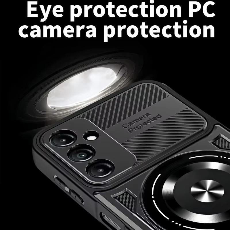 

Luxury Magsafe Magnetic Wireless Charging Armor Case For Samsung Galaxy A15 A13 A12 Military Finger Ring Holder Protective Case For samsung A13 4G серебряный