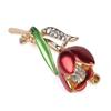 Popular Enamel Tulip Flower Rhinestone Brooch – High-Grade Lapel Pin and Clothing Accessory