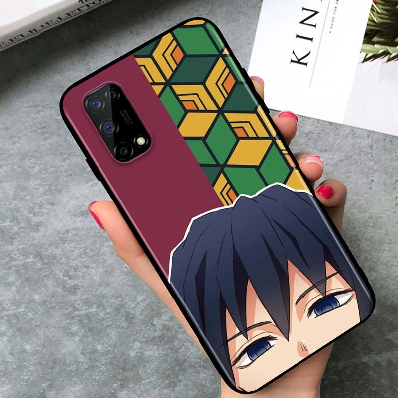 Demon Slayer Anime for OPPO Realme V15 X5 X3 X50 X7 X2 C17 C11 C3 C2 7 7i 6 6S 6i 5 Narzo 20 Pro Black Phone Case