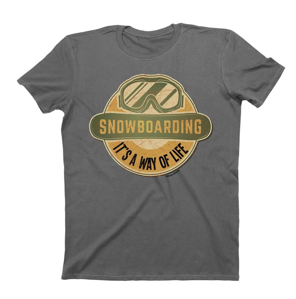 Snowboarden Es Ist Eine Lebenseinstellung Herren T-Shirt Herren Damen T-Shirts Oberteil Geschenk Weihnachten Snowboard