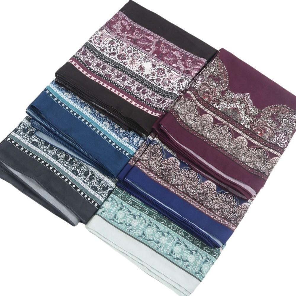 Chiffon Ethnic Style Scarf Print Islamic Turban Elegant Headscarf  Female