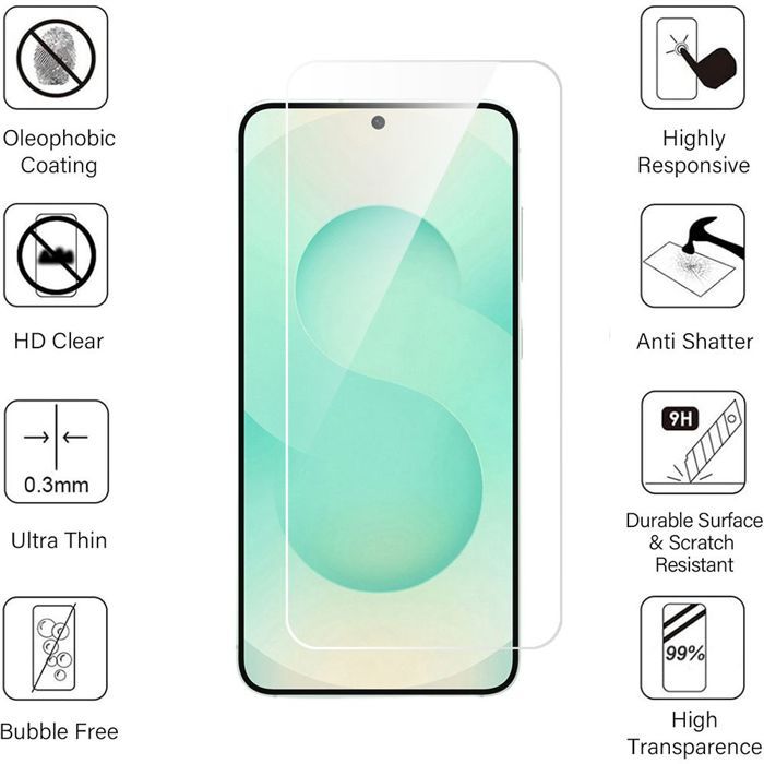 Verre Trempé pour Samsung Galaxy S25 FE - BOOLING - Verre Protection Lot de 2