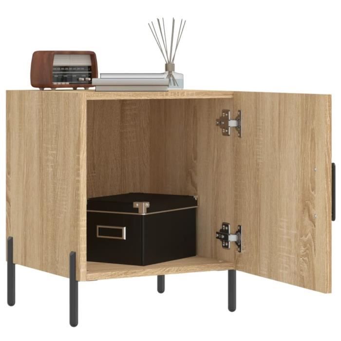 VidaXL Tables de chevet 2 pcs chêne sonoma 40x40x50 cm bois ingénierie 827587