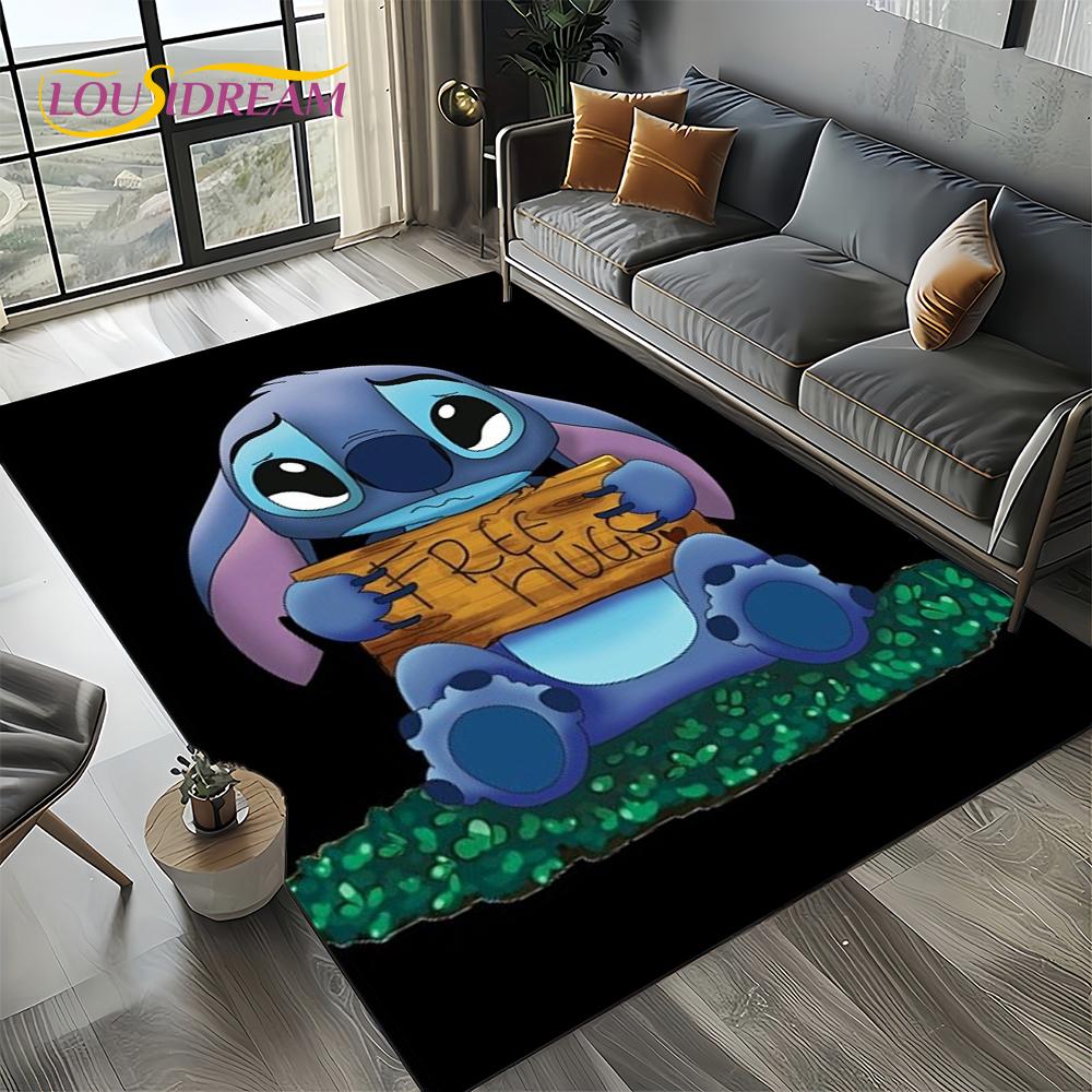 27 Style Cute Stitch Cartoon 3D Carpet Rug for Home Living Room Bedroom Sofa Doormat Decor,Child Non-slip Floor Mat Gifts