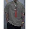Summer Trend Men and Women Pure Cotton Casual Loose Fit Paris Letter Pattern Printed Round Neck Short Sleeve T-shirt Fitness Top