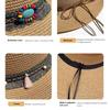 1pc Summer Beach Hats for Women,Sun Hat Minority Style Bohemia Outdoor Wide Brim Sun Hats Holiday Beach Breathable Visor Caps