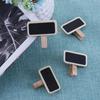 Garden Ornament Price Stand Wooden Memo Mini Blackboard Notice Sign Chalkboard Message Note Clip