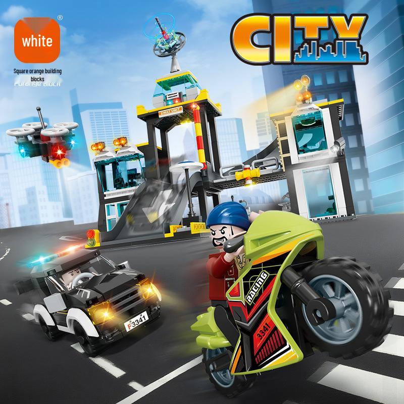 Fang Cheng SWAT Police Car & Motorcycle Building Blocks - Educational Toy for Boys
