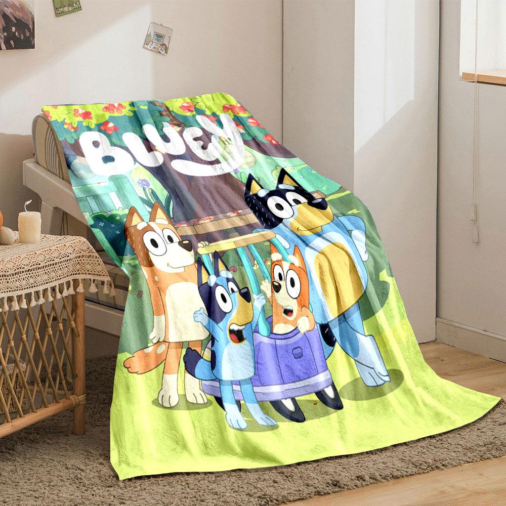 Bluey Family Cartoon Blanket bedroom Blanket for Livingroom Couch lunch break Soft Cozy throw for Friend's festival Gift