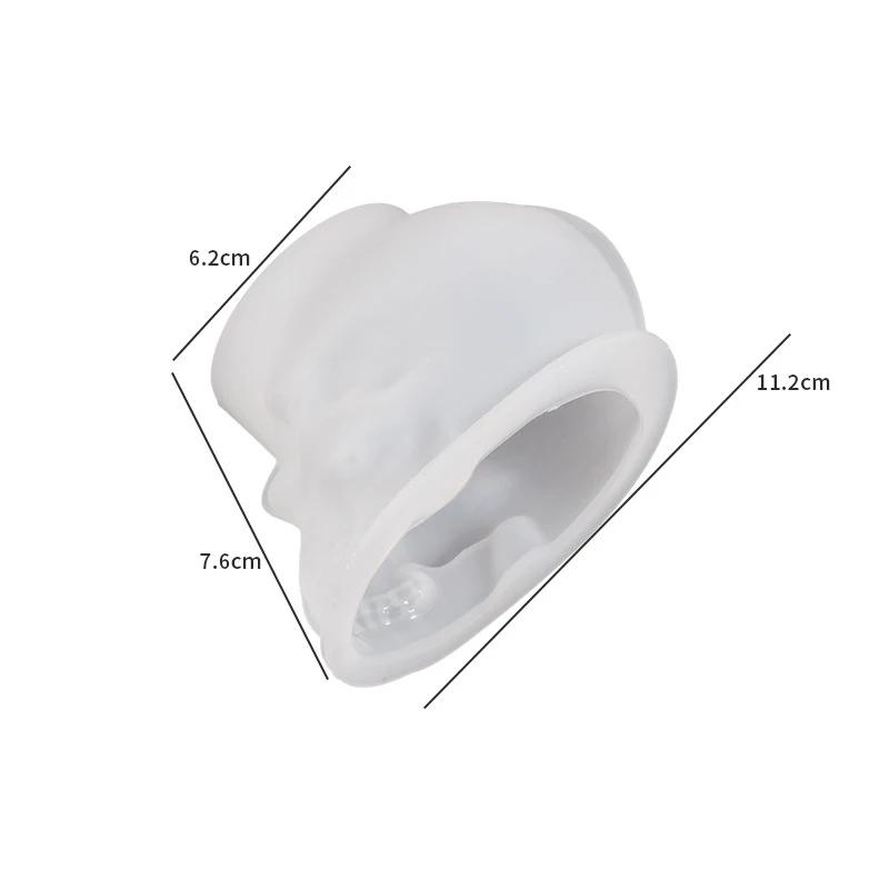 

Skeleton Head Ornament Silicone Mold DIY Epoxy Resin Candle Small Skull Head Keychain Pendant Halloween Handicraft Handmade