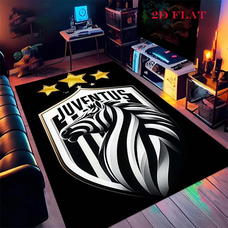 Tappeto Rug Juve per Soggiorno Camera da Letto Casa Decorazione Divano, Tappetino Antiscivolo per Giochi Bambini