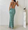 Women's Summer Maxi Dress Backless Strap Sexy High Waist Dress