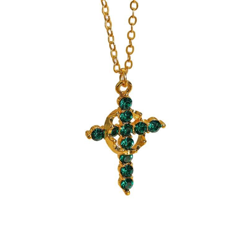 Cross Necklace Women's Crown Necklace Simple Yet Versatile Classic Cross Necklace
