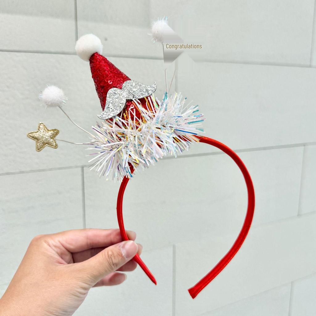 Sweet Christmas Antler Bow Headdress - Festive Fairy Hair Accessory