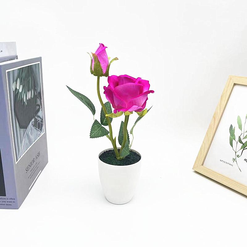 Black Artificial Rose Sand Bonsai Wedding Home Decor Photography Prop Party