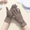 Women'S Fashion Gloves, Stretchy Windproof & Warm, Split Finger Design, Solid Color, Fashion Style, Material, Hand Wash Only, Breathable