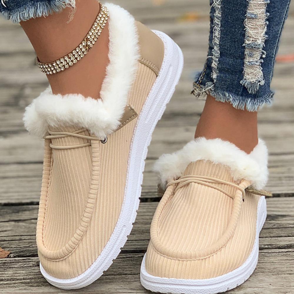 2025 Fur Casual Flats Cotton Boots Winter New Sport Platform Fashion Work Shoes Women Winter New Luxury Hot Plush Boots Mujer