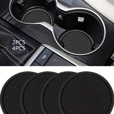 2 Stück Rutschfeste Becherhalter, Eingebettete Dekorative Untersetzer, Auto-Innenzubehör, Auto-Zubehör, Minimalistischer Eleganter Auto-Becherhalter