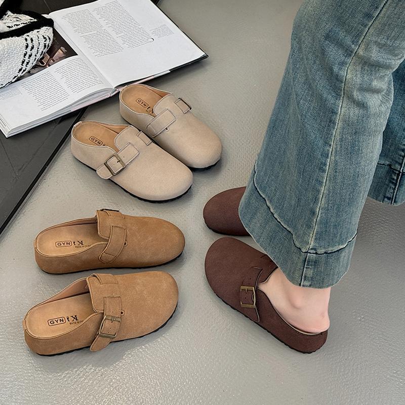 Fashion House Slippers Platform Women Luxury Shoes Pantofle Slides Cover Toe Soft Designer 2025 Fashion Retro Slippers Casual Women's Sh