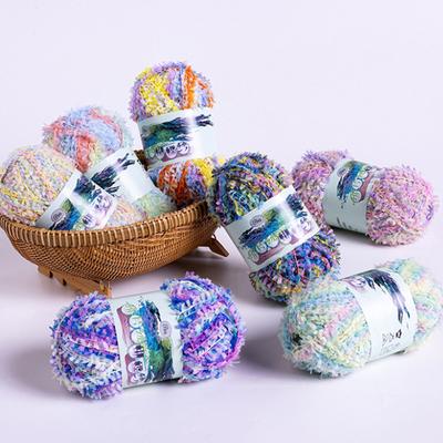 1 Stück Häkelgarn 160M Schal Mütze Pullover DIY Fancy Mischung Bunt Schmetterling Papiergarn 50g/Rolle Regenbogen