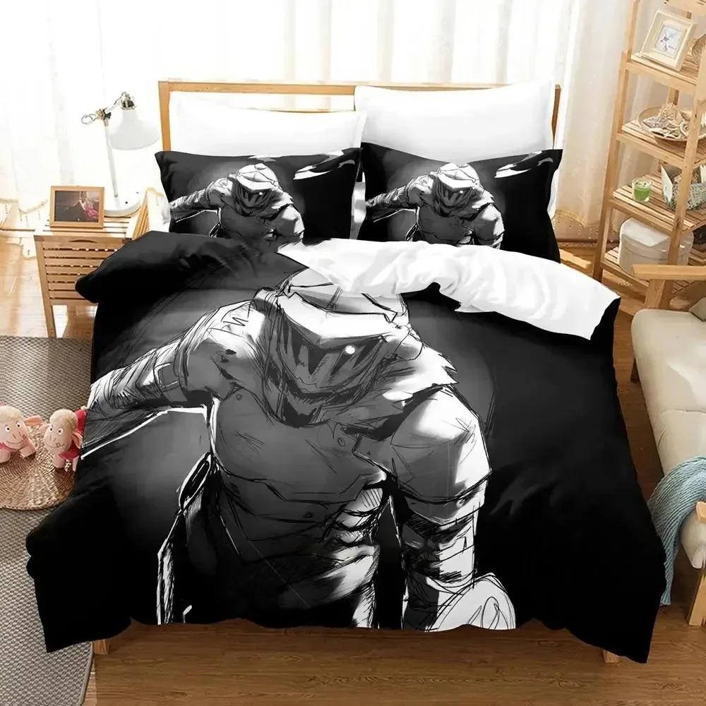 Anime Goblin Slayer Bedding Set Duvet Cover Bed Set Quilt Cover Pillowcase Comforter King Queen Size Boys Adult Bedding Set