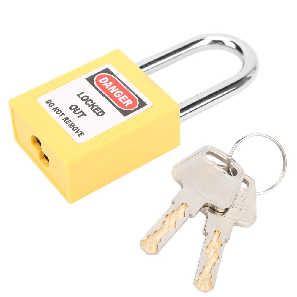 Sturdy 38mm Safety Padlock Plastic Steel Safe LOTO Lock Durable Insulated Industrial Lock Equipment Lock