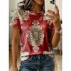 Women's T Shirt Print Graphic Paisley Vintage Stylish Classic Short Sleeve Crew Neck Regular Tops Summer Spring